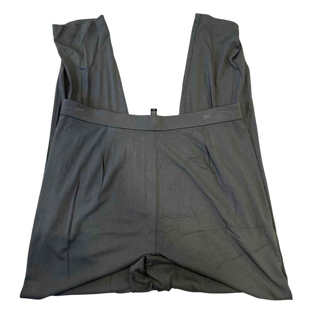 Eileen Fisher Womens Charcoal Grey Viscose Jersey Tapered Pants S21 Small‎ - Picture 8 of 9